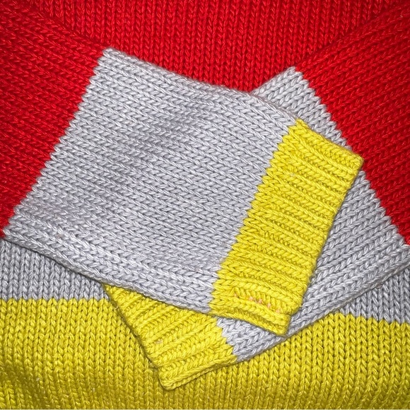 Lulus Color Me Cozy Pink Multi Color Block Turtleneck Sweater Sz S - Picture 6 of 13